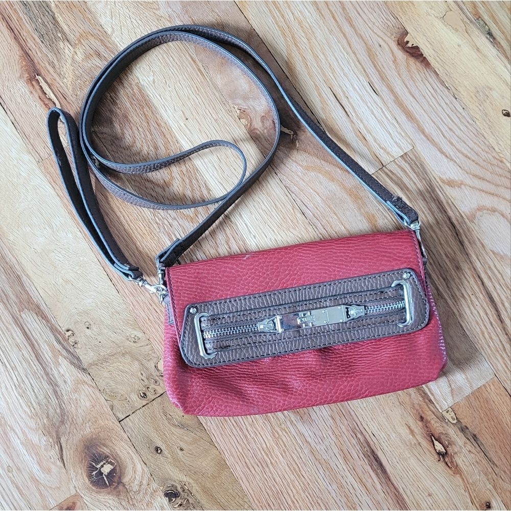 Chaps Crossbody Wristlet Clutch Bag Adjustable Vegan Leather